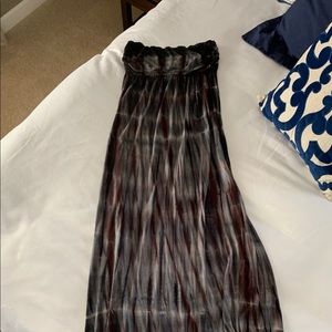 Long Strapless Cotton Sundress